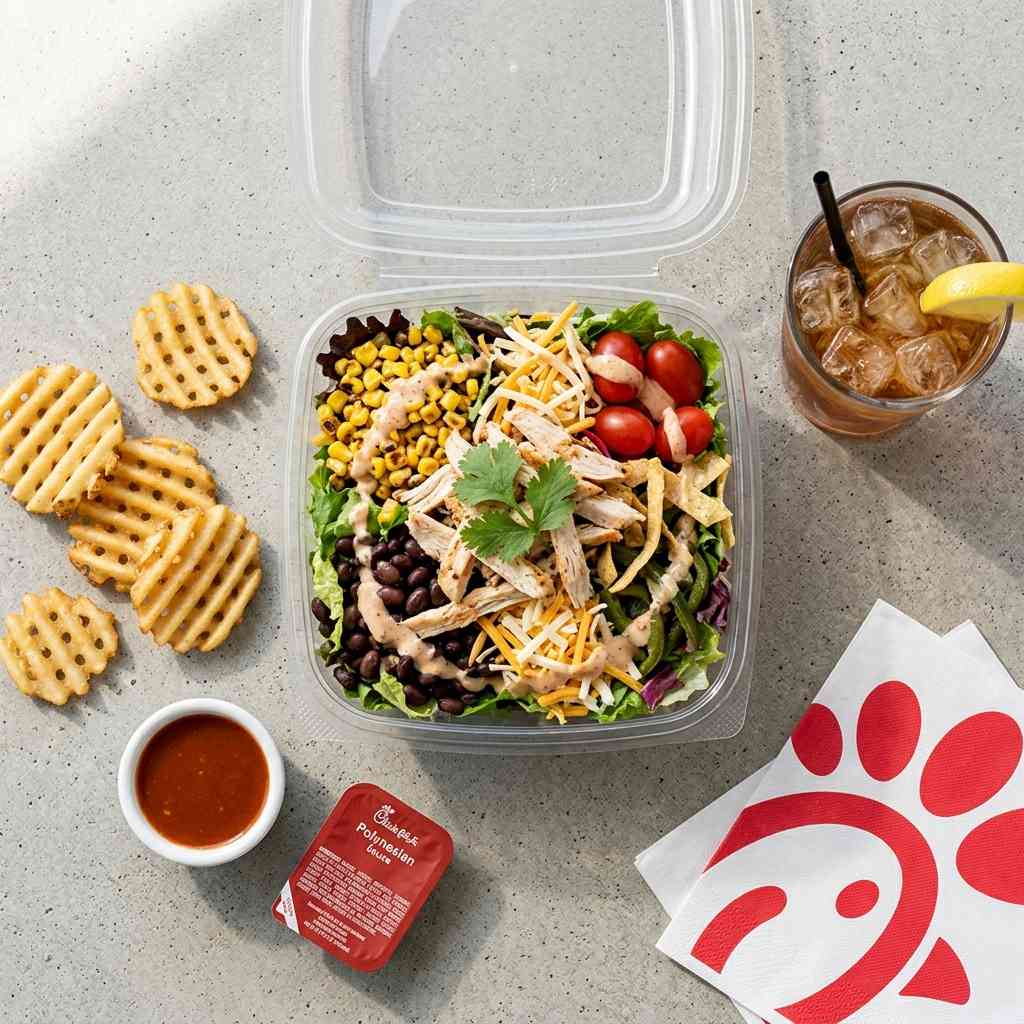 Chick-fil-A Vegan Options 2026: Real Salads That Don't Suck 3 Spicy Southwest Salad with fries 20260914205015 11zon